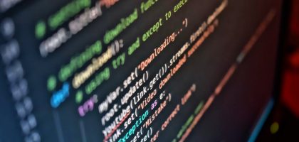 Vivid close-up of code on a computer screen showcasing programming details.